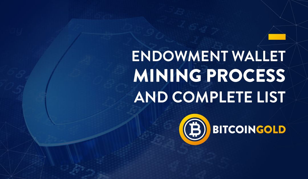 Endowment Wallet Mining Process and Complete List